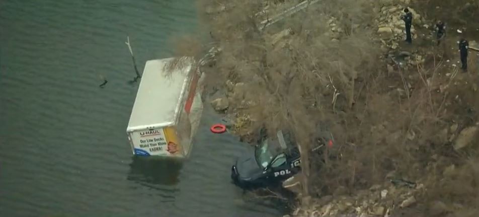 <i>WBBM via CNN Newsource</i><br/>The driver of a stolen U-Haul was killed after the truck crashed into the Little Calumet River during a police chase in the West Pullman neighborhood.