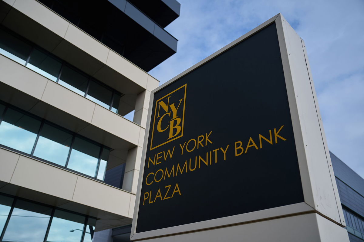 <i>Bing Guan/Bloomberg/Getty Images</i><br/>The New York Community Bancorp shares plunged by nearly 50% over two days after reporting a surprise loss tied to deteriorating credit quality and a cut to its dividend.