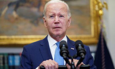 President Joe Biden delivers remarks in the Roosevelt Room at the White House in Washington