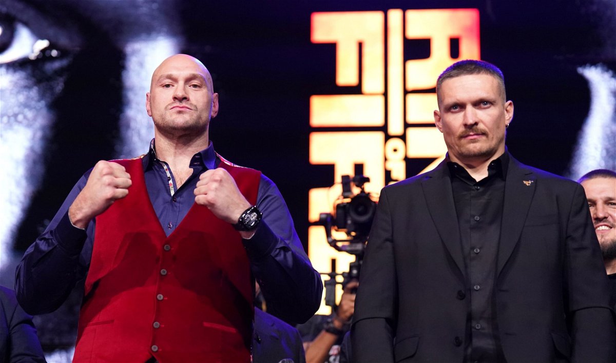 <i>Zac Goodwin/PA Images/Getty Images</i><br/>Tyson Fury and Oleksandr Usyk's heavyweight title unification bout has been postponed.
