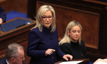 Sinn Fein vice-president Michelle O'Neill speaking after being appointed as Northern Ireland's First Minister on Saturday.