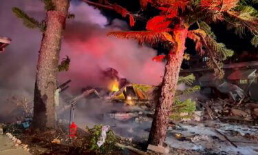 The scene in Florida where a small plane crashed into a mobile home Thursday night.