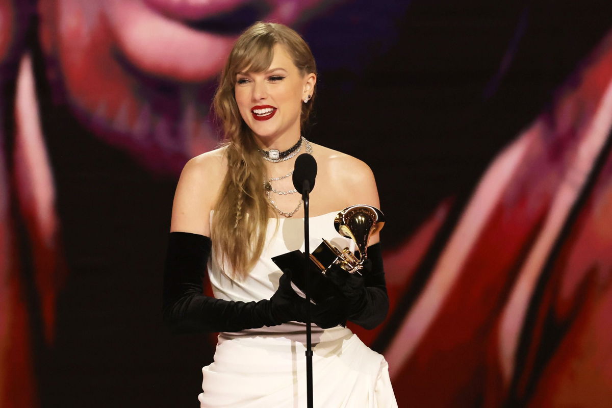<i>Kevin Winter/Getty Images</i><br/>Taylor Swift announced that that she’ll be releasing a new album in April titled “Tortured Poets Department” during her acceptance speech at the 2024 Grammy Awards on Sunday in Los Angeles.