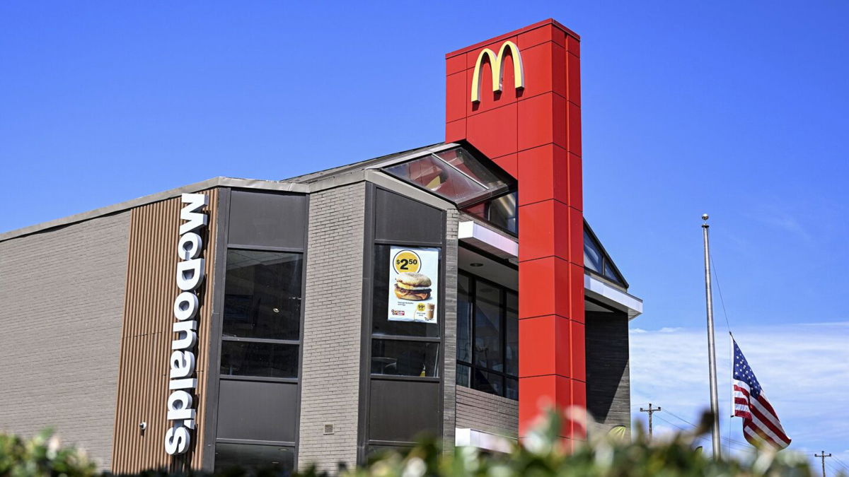 <i>Celal Gunes/Anadolu Agency/Getty Images</i><br/>A McDonald's location in Washington is seen here in 2023. McDonald’s said growing tensions in the Middle East have hurt its business.