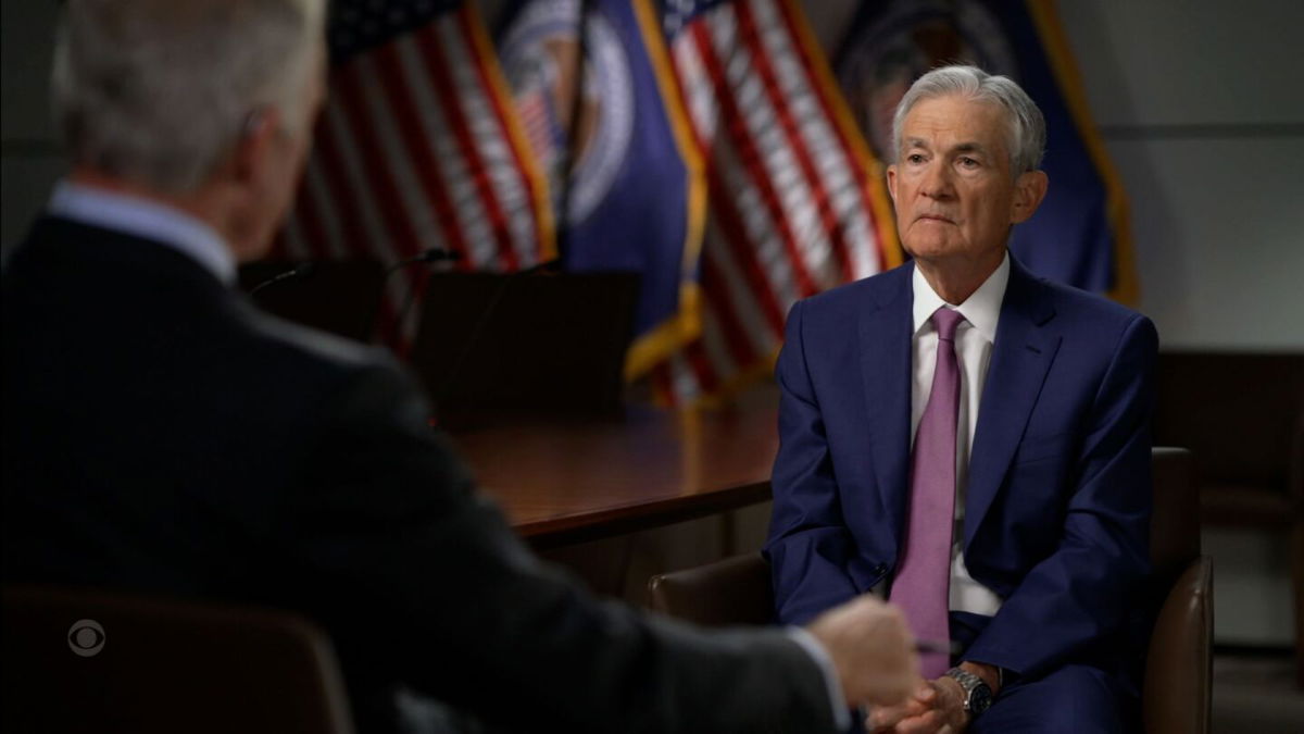 <i>From CBS</i><br/>Federal Reserve Chair Jerome Powell during a CBS 