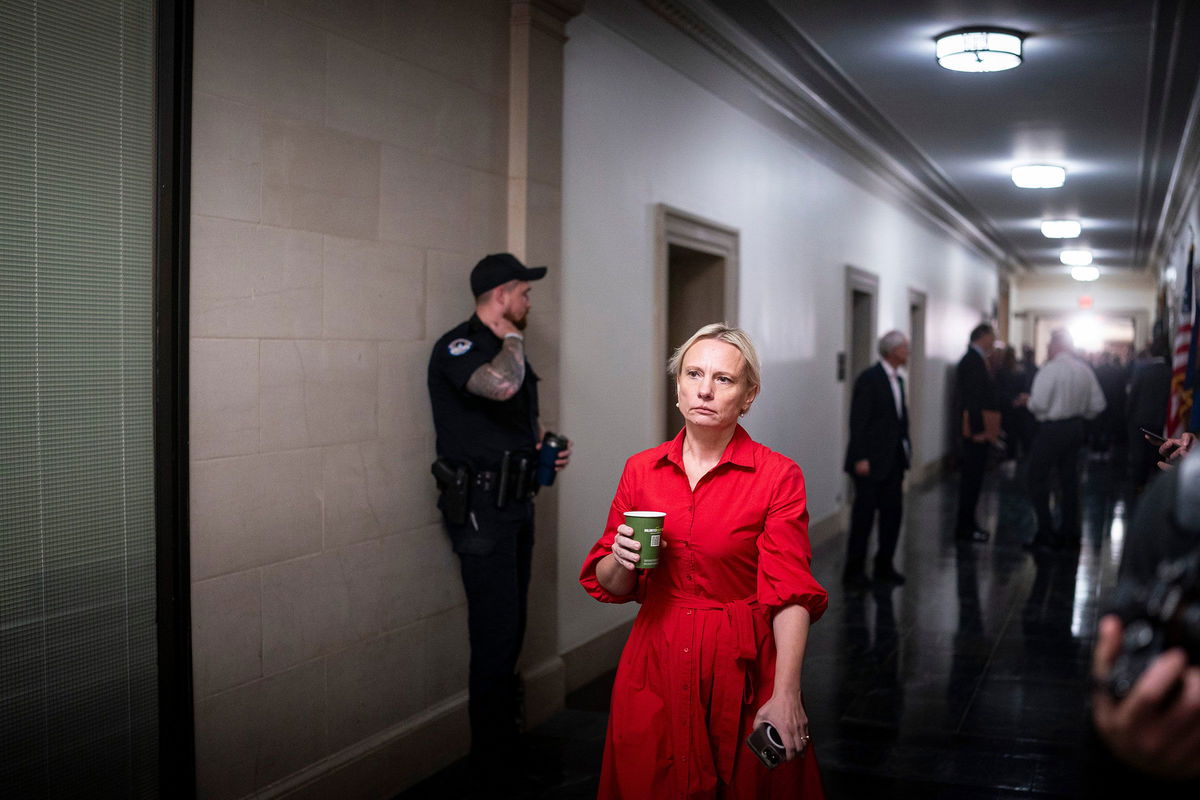 <i>Al Drago/Bloomberg/Getty Images</i><br/>Rep. Victoria Spartz departs a House Republican caucus meeting on Capitol Hill in Washington