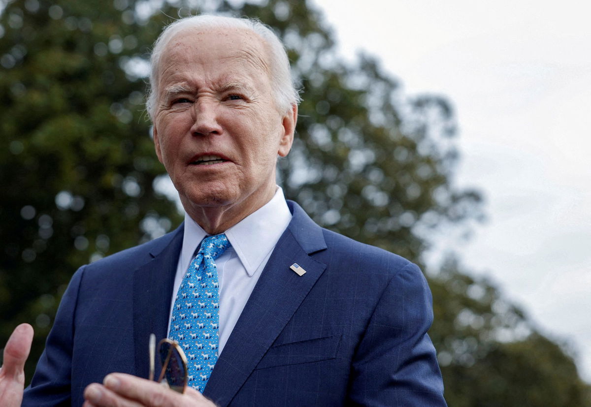 <i>Evelyn Hockstein/Reuters</i><br/>President Joe Biden speaks to the media at the White House on January 30