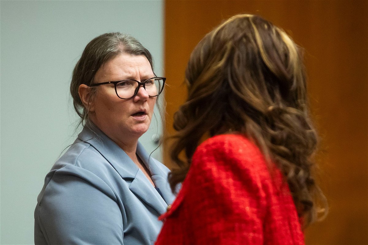 <i>Katy Kildee/Pool/Detroit News/AP</i><br/>Jennifer Crumbley takes the stand in her manslaughter trial.