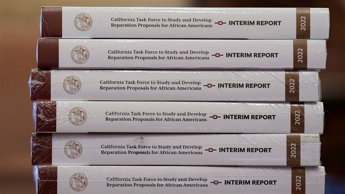 <i>Rich Pedroncelli/AP/FILE</i><br/>California's task force on reparations for descendants of enslaved Africans first presented their report with recommendations