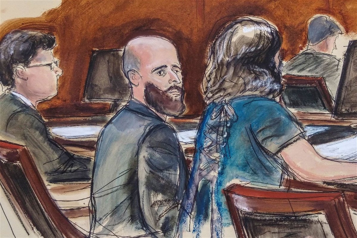 <i>Elizabeth Williams/AP</i><br/>In this courtroom sketch