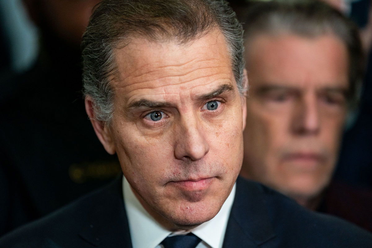 <i>Kent Nishimura/Getty Images</i><br/>Hunter Biden is pictured outside a House Oversight Committee meeting on January 10