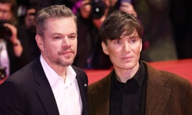 Matt Damon and Cillian Murphy in Berlin in February.