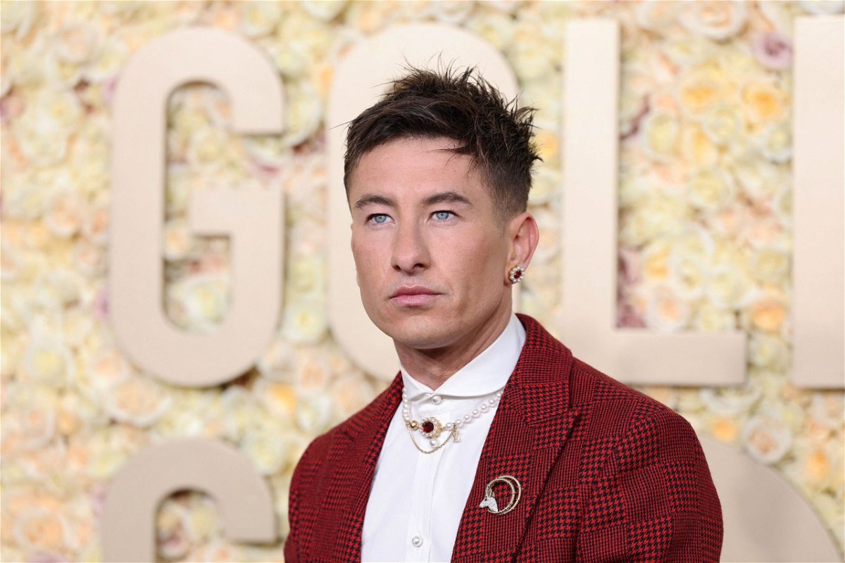 <i>Mike Blake/Reuters via CNN Newsource</i><br/>Barry Keoghan on Jan. 7 at the Golden Globe Awards.