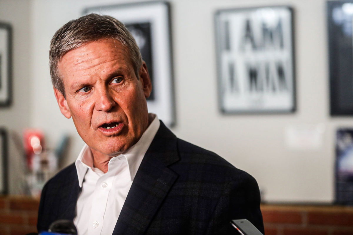 <i>Stu Boyd II/The Commercial Appeal/USA Today Network/File via CNN Newsource</i><br/>Tennessee Gov. Bill Lee speaks to the press in Memphis