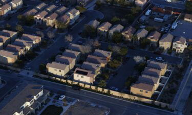 An aerial view of the subdivision housing