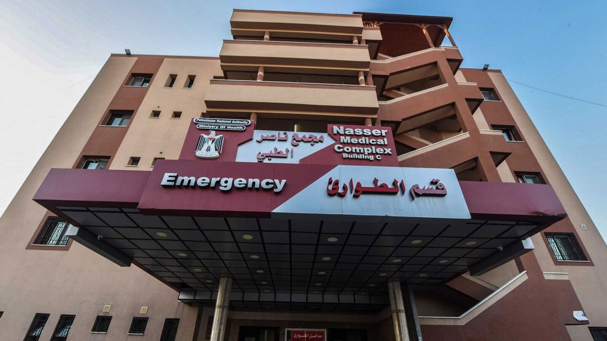 <i>Abed Zagout/Anadolu Agency/Getty Images via CNN Newsource</i><br/>Nasser hospital in the city of Khan Younis