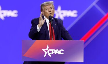 Former President Donald Trump addresses the annual Conservative Political Action Conference in the Washington