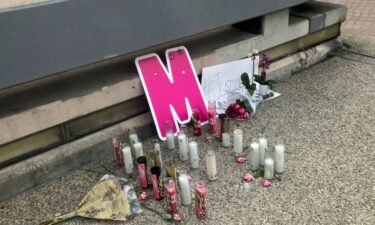 A street-side memorial for Maleesa Mooney