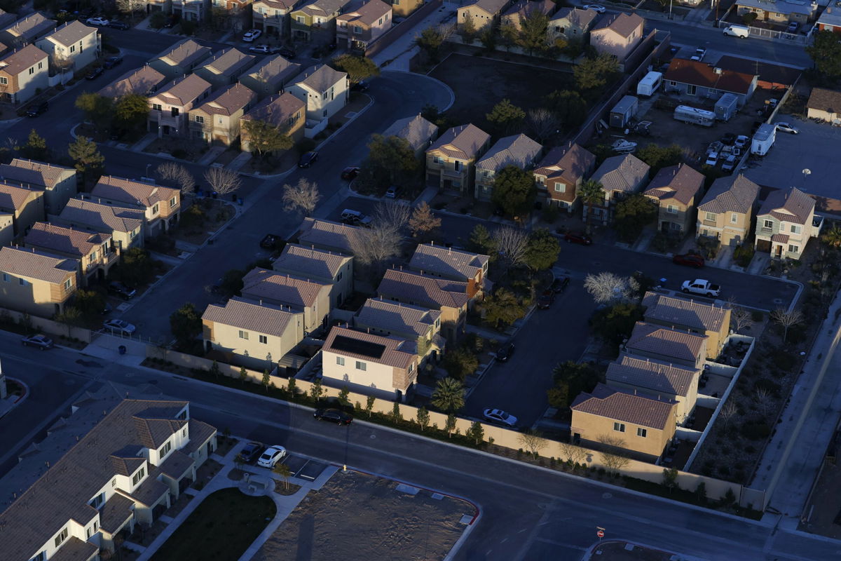 <i>Aaron M. Sprecher via AP via CNN Newsource</i><br/>An aerial view of the subdivision housing