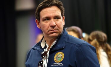 Florida Gov. Ron DeSantis attends the drivers meeting prior to Daytona 500 in Daytona Beach on February 19