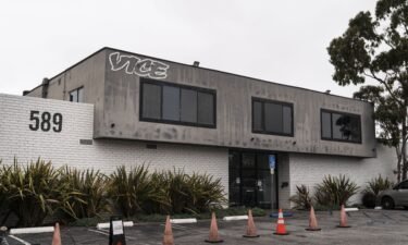 Vice Media's office building is seen in Los Angeles in May 2023.