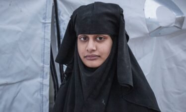 Begum pictured at Syria's Roj Camp in 2021.