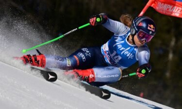 Italy's Sofia Goggia competes during a World Cup event on January 30.