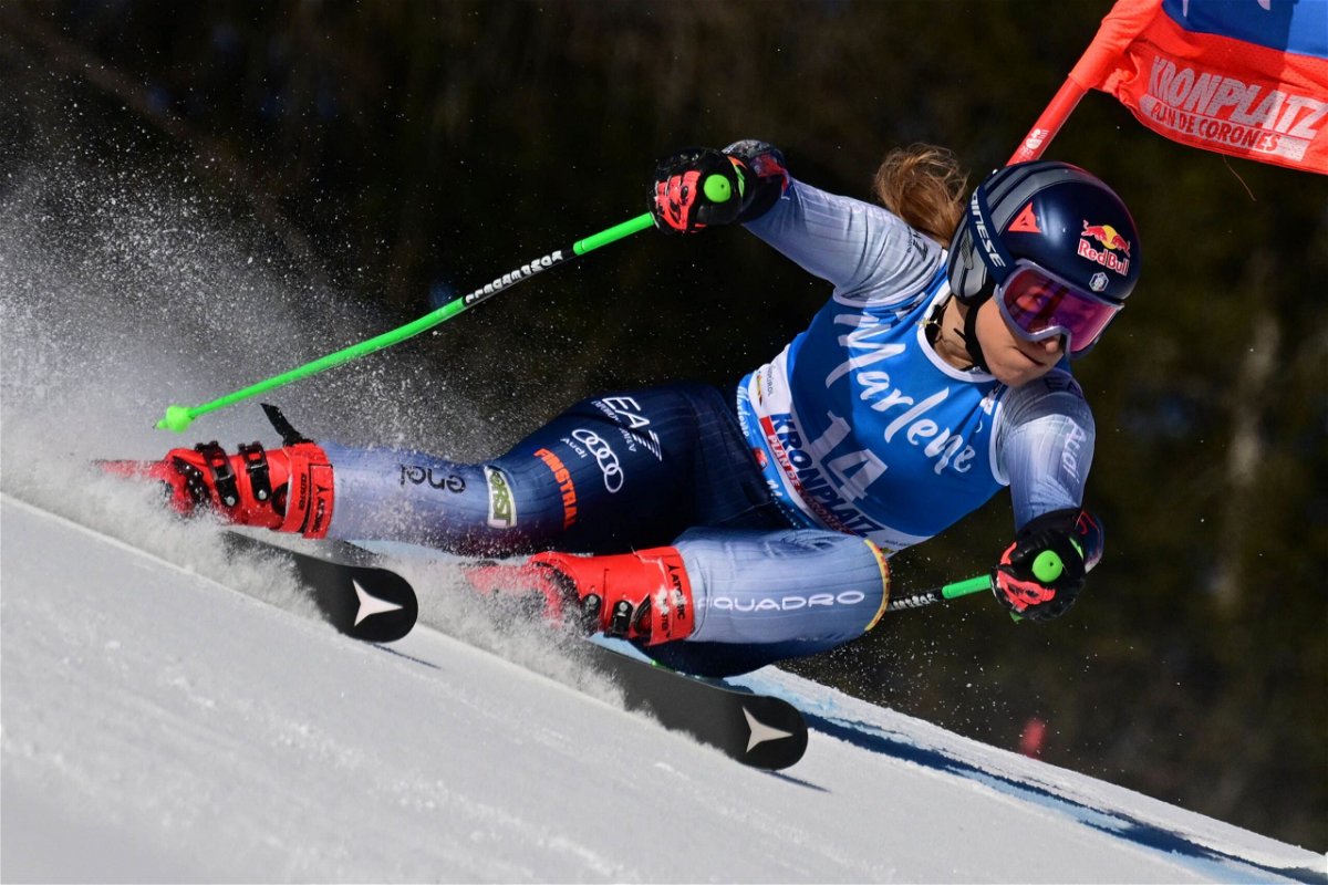 <i>Tiziana Fabi/AFP/Getty Images</i><br/>Italy's Sofia Goggia competes during a World Cup event on January 30.