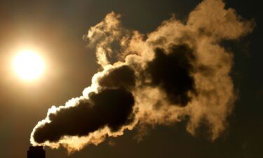 Emissions from a smoke stack at the Essex County Resource Recovery Waste-to-Energy Facility in Newark