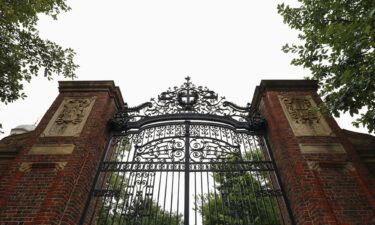 The exterior gate at Harvard University