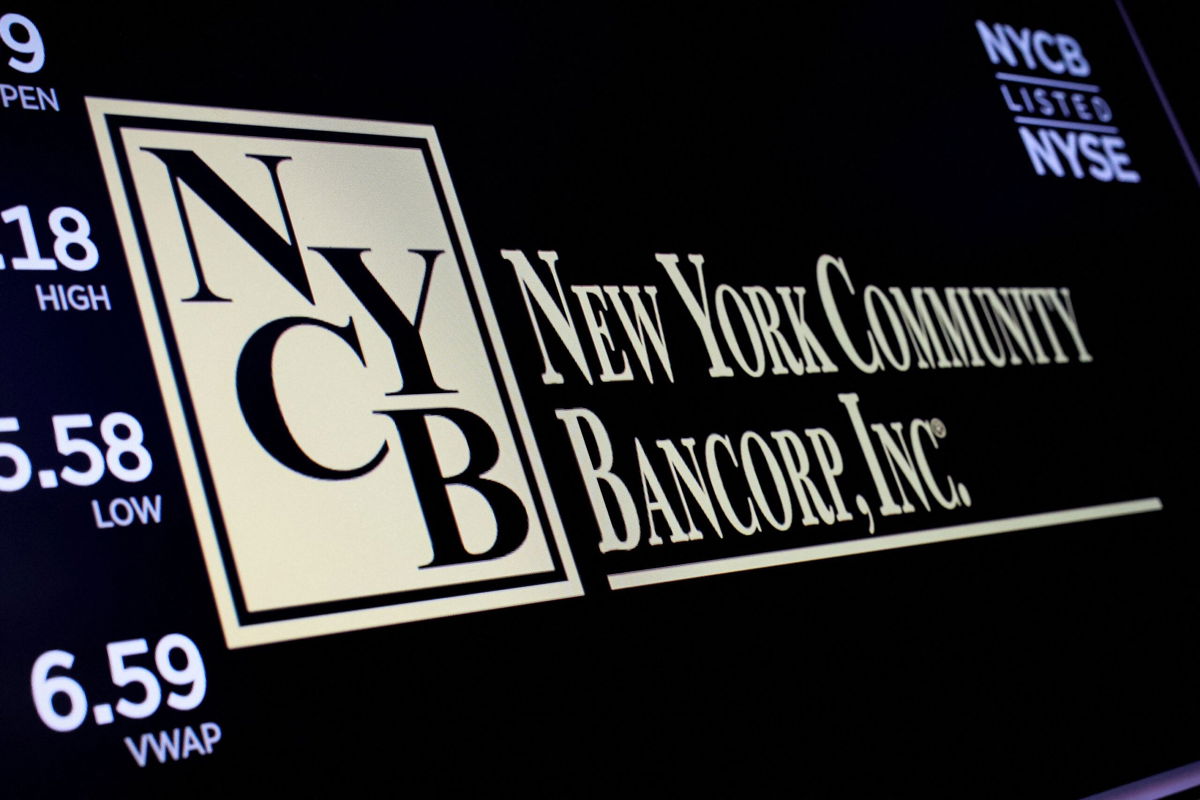 <i>Brendan McDermid/Reuters</i><br/>A screen displays the trading information for New York Community Bancorp on the floor at the New York Stock Exchange in New York City