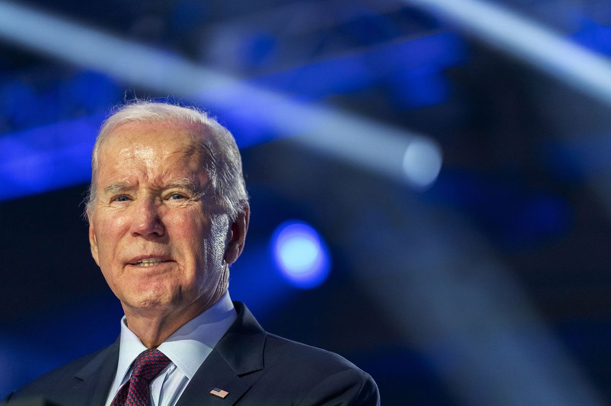 <i>Stephanie Scarbrough/AP</i><br/>President Joe Biden speaks at a campaign event in North Las Vegas