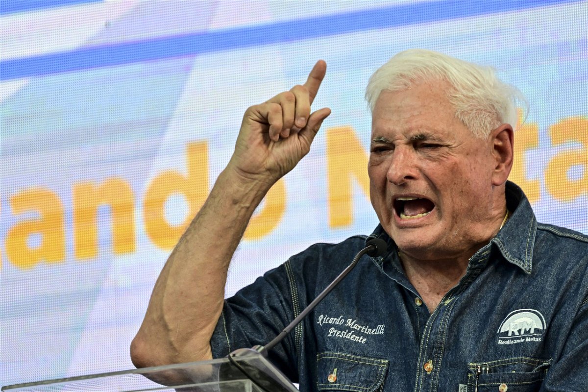 <i>Martin Bernetti/AFP/Getty Images</i><br/>Former Panamanian President Ricardo Martinelli is pictured at a political rally in Panama City on February 3.