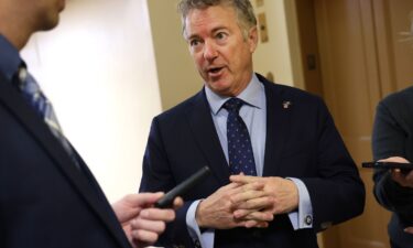 Republican Sen. Rand Paul of Kentucky speaks to reporters before a Senate luncheon at the US Capitol on December 12