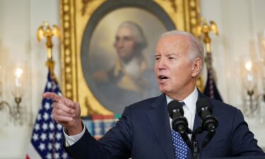 President Joe Biden delivers remarks at the White House.