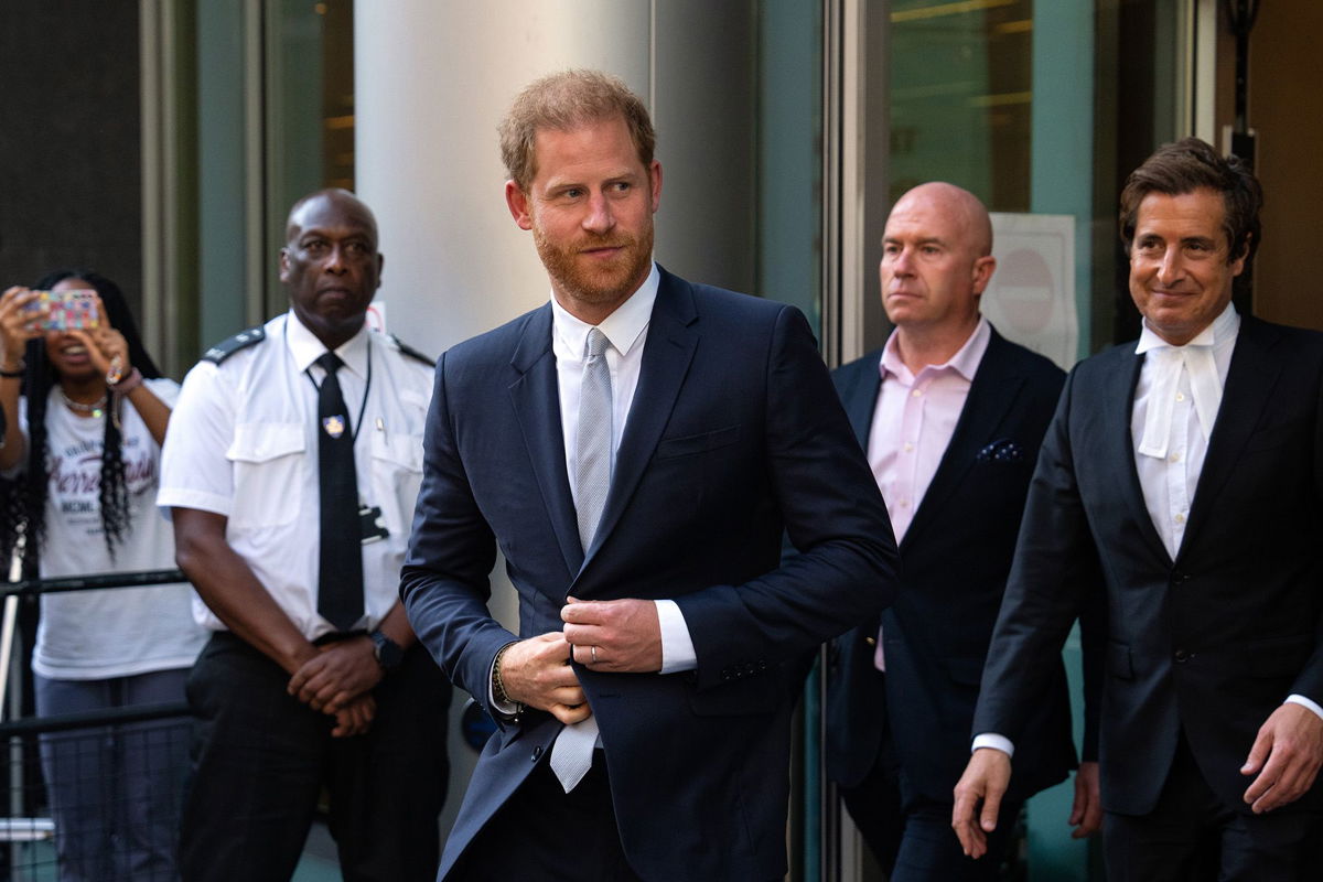 <i>Carl Court/Getty Images</i><br/>Harry gave evidence to the court in June