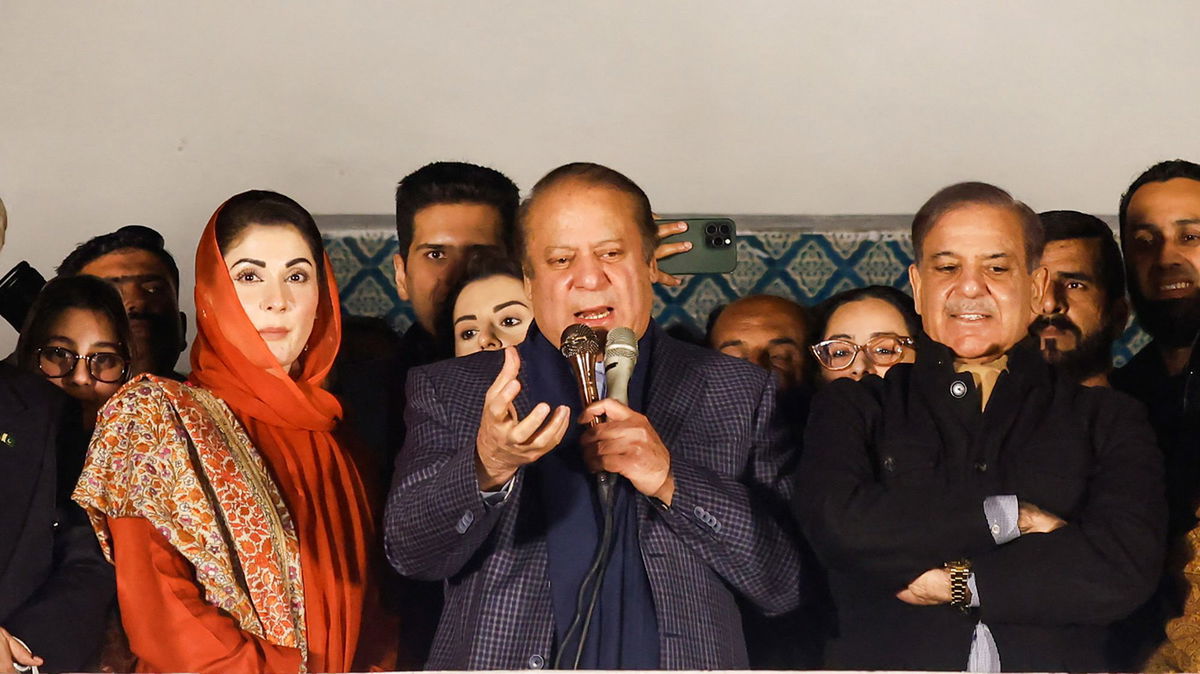 <i>Navesh Chitrakar/Reuters</i><br/>Former Pakistani PM Nawaz Sharif at the Pakistan Muslim League party office in Lahore