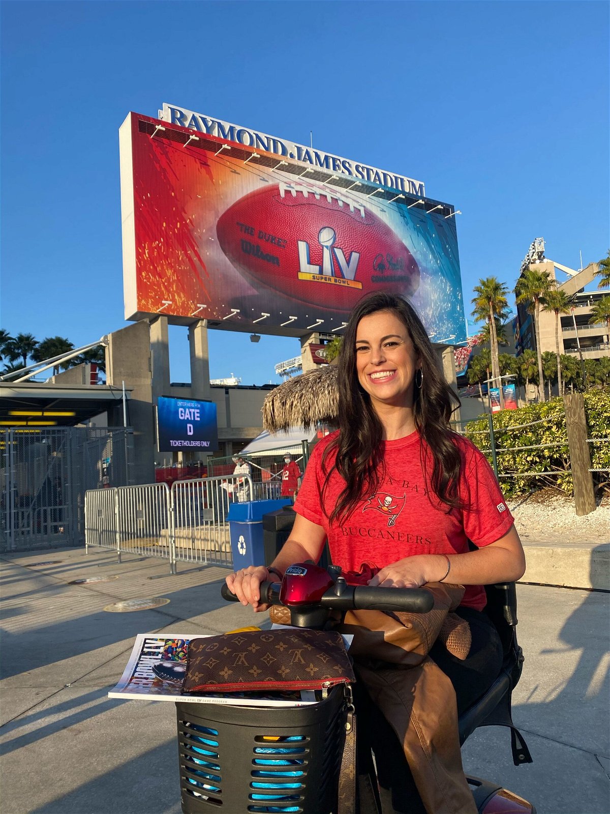 <i>Courtesy Chelsea Bear</i><br/>Chelsea Bear attends the 2021 Super Bowl in Tampa