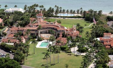 Former President Donald Trump's Mar-a-Lago estate is seen on September 14