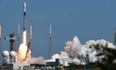 A SpaceX Falcon 9 rocket carrying Northrop Grumman's 21st Cygnus cargo freighter launches from pad 40 at Cape Canaveral Space Force Station on January 30