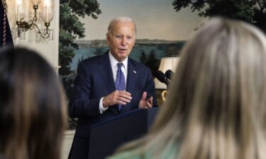 President Joe Biden speaks at the White House in Washington