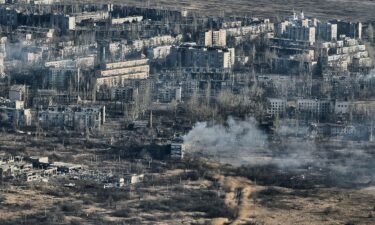 Destroyed buildings in Avdiivka