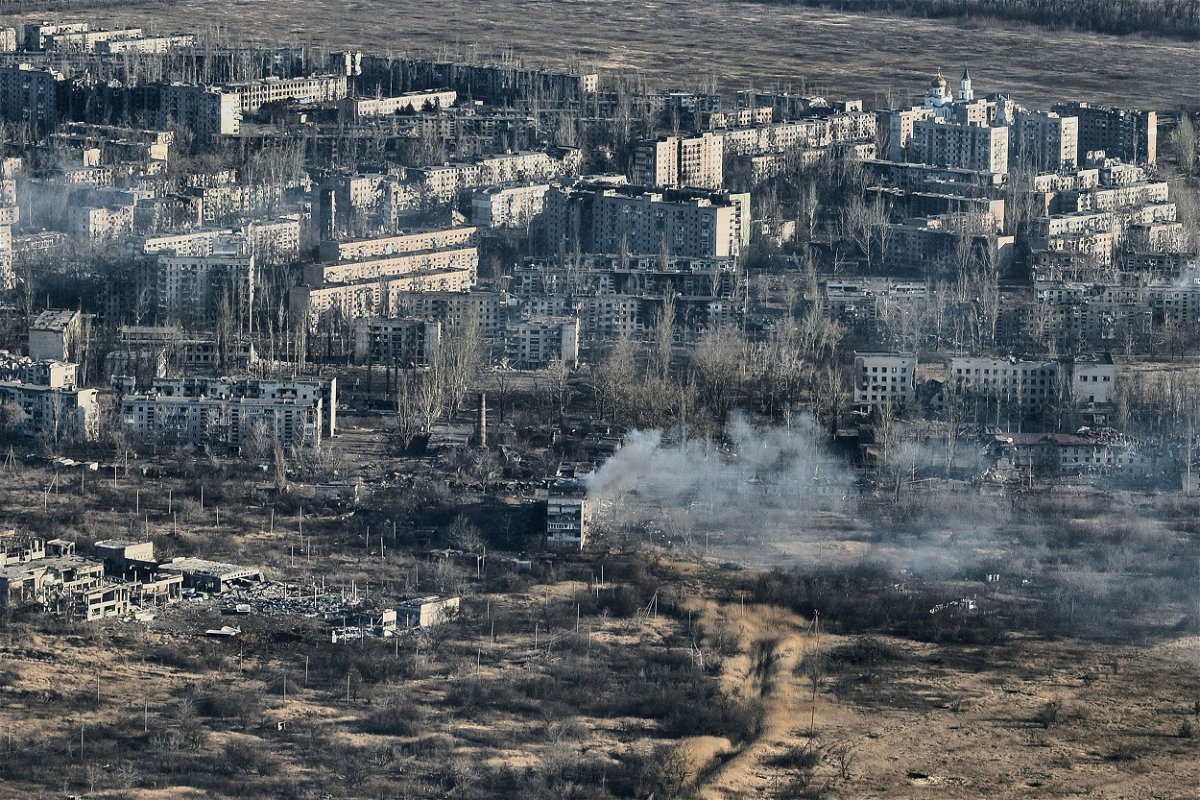 <i>Kostiantyn Lieberov/Libkos/Getty Images</i><br/>Destroyed buildings in Avdiivka