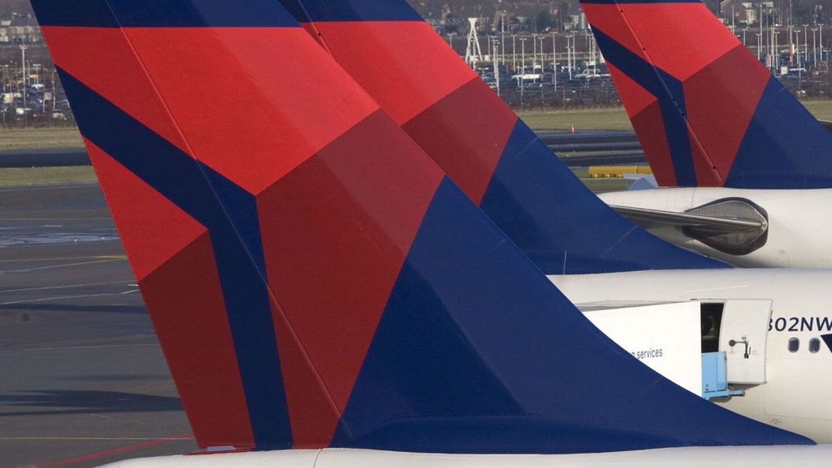 <i>Marcel Antonisse/EPA/Shutterstock/File</i><br/>A Delta Air Lines plane on Tuesday had to turn back to Amsterdam after Maggots reportedly fell onto a passenger from an overhead bin