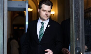 Florida GOP Rep. Matt Gaetz leaves the US Capitol on February 15.