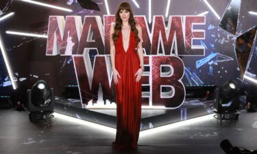 Dakota Johnson poses during the red carpet for the movie 'Madame Web' at Cinemex Antara Polanco on February 13