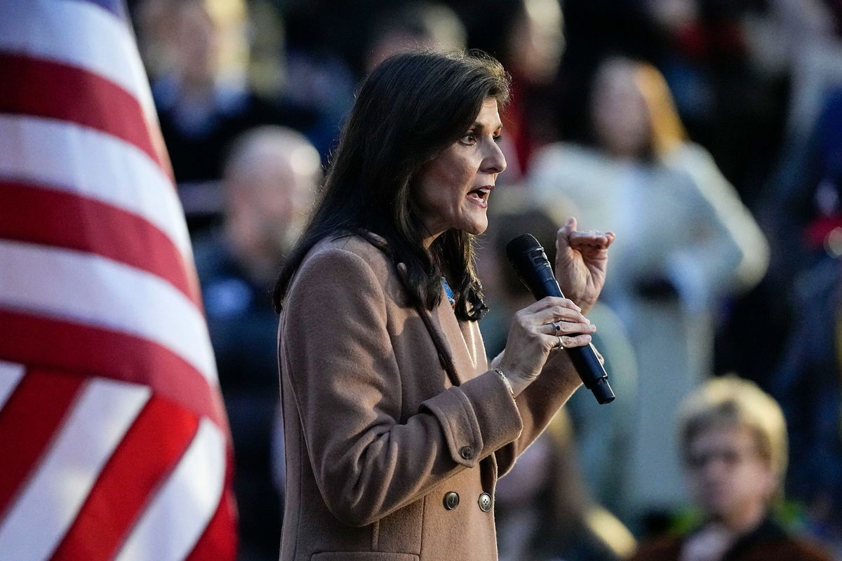 <i>Chris Carlson/AP</i><br/>Republican presidential candidate Nikki Haley