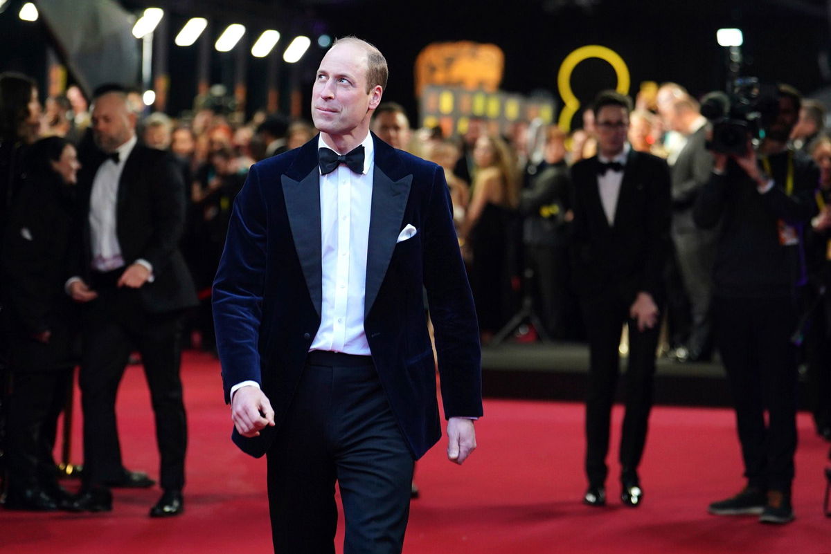 <i>Jordan Pettitt/Pool/AP</i><br/>Prince William at the 2024 BAFTA Awards in London on February 18.