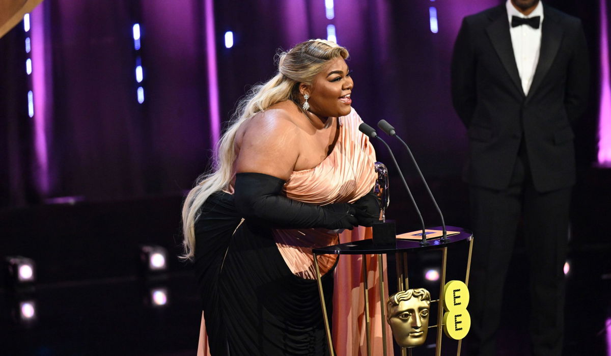 <i>Joe Maher/BAFTA/Getty Images</i><br/>Da'Vine Joy Randolph accepts the supporting actress BAFTA for 'The Holdovers' on Sunday in London.