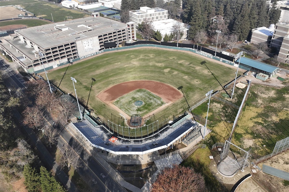<i>Kirby Lee/AP</i><br/>An aerial view of John Smith Field